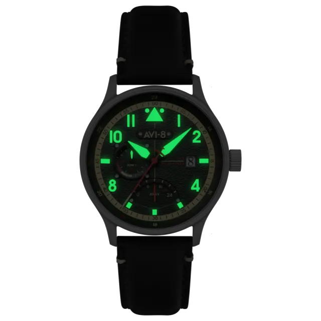 AVI-8 Hawker Hurricane McKellar Dual Time Gothic Green AV4101O Görsel 3