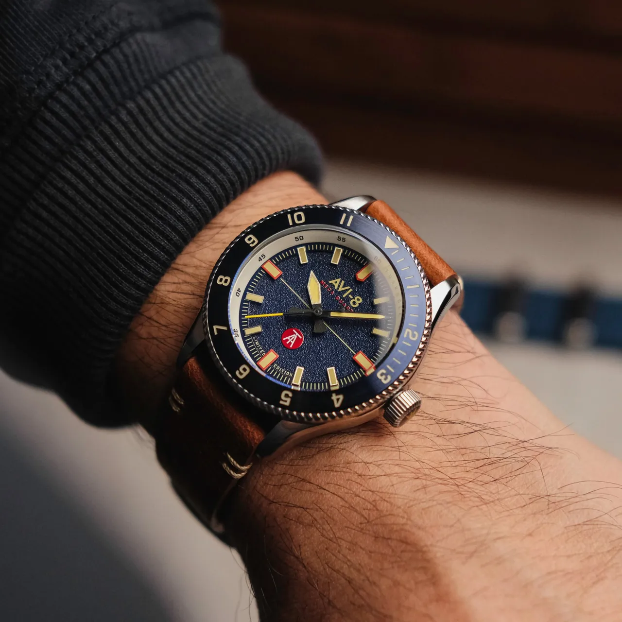 AVI-8 Flyboy Tuskegee Airmen Meca-Quartz Blue AV410302 detay görseli 3