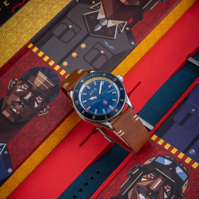 AVI-8 Flyboy Tuskegee Airmen Meca-Quartz Blue AV410302 Görsel 8