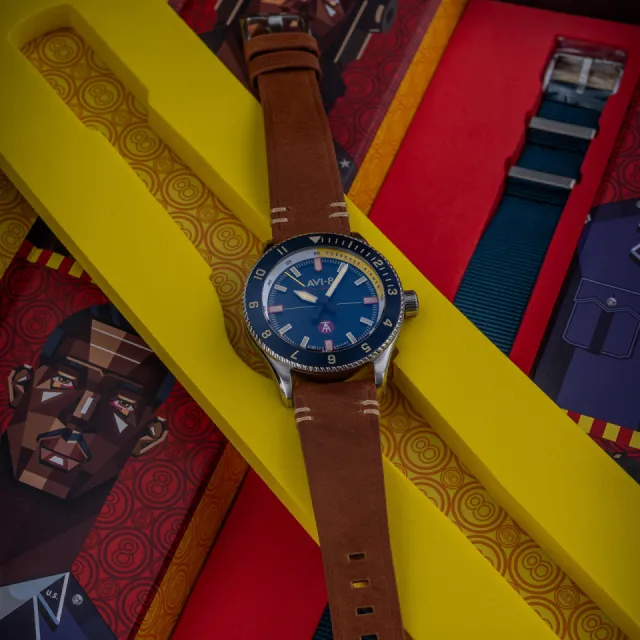 AVI-8 Flyboy Tuskegee Airmen Meca-Quartz Blue AV410302 Görsel 11
