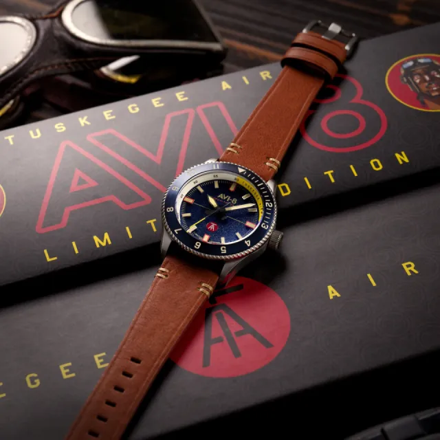 AVI-8 Flyboy Tuskegee Airmen Meca-Quartz Blue AV410302 Görsel 15