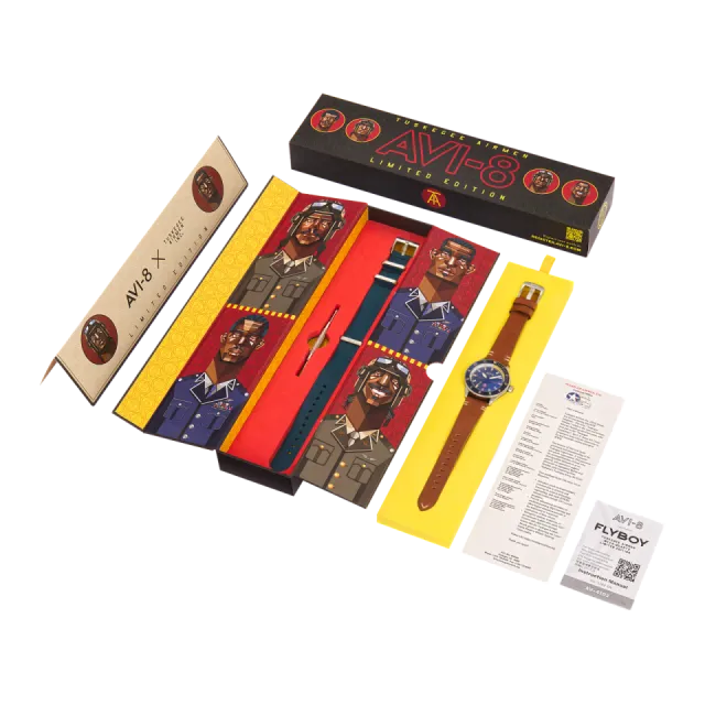 AVI-8 Flyboy Tuskegee Airmen Meca-Quartz Blue AV410302 Görsel 17