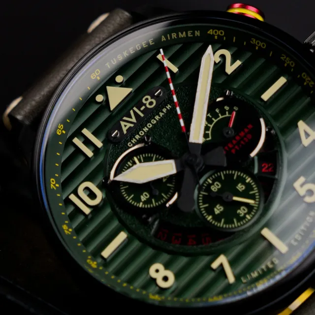 AVI-8 Flyboy Spirit Of Tuskegee Chronograph Limited Edition AV410904 Görsel 11