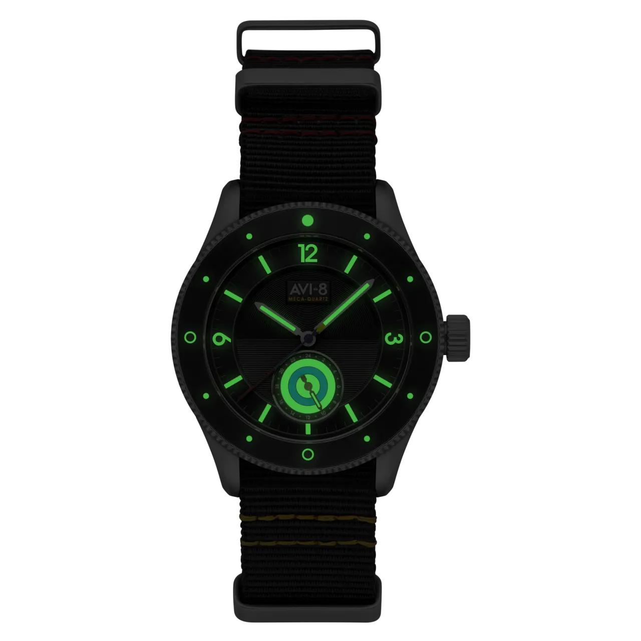 AVI-8 Flyboy Airmaster Sector Meca-Quartz Raven Black AV411201 detay görseli 3