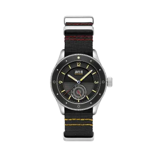 AVI-8 Flyboy Airmaster Sector Meca-Quartz Raven Black AV411201