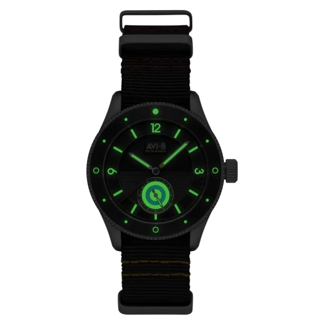 AVI-8 Flyboy Airmaster Sector Meca-Quartz Raven Black AV411201 Görsel 4