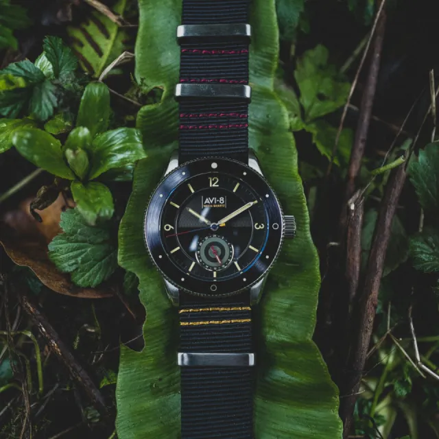 AVI-8 Flyboy Airmaster Sector Meca-Quartz Raven Black AV411201 Görsel 10