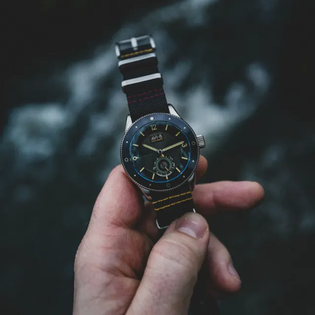 AVI-8 Flyboy Airmaster Sector Meca-Quartz Raven Black AV411201 Görsel 14