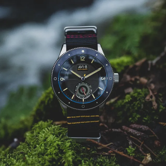 AVI-8 Flyboy Airmaster Sector Meca-Quartz Raven Black AV411201 Görsel 15