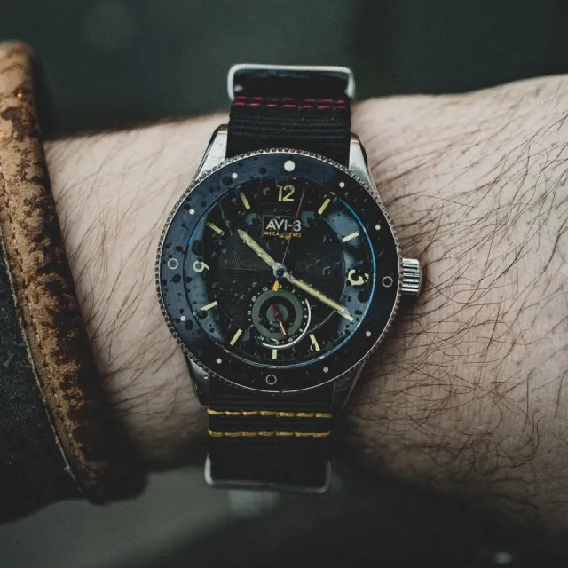 AVI-8 Flyboy Airmaster Sector Meca-Quartz Raven Black AV411201 Görsel 16