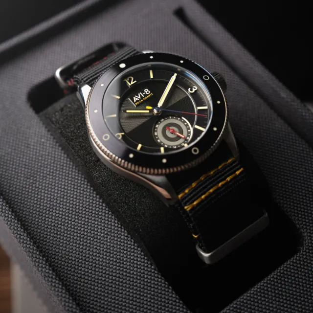 AVI-8 Flyboy Airmaster Sector Meca-Quartz Raven Black AV411201 Görsel 19