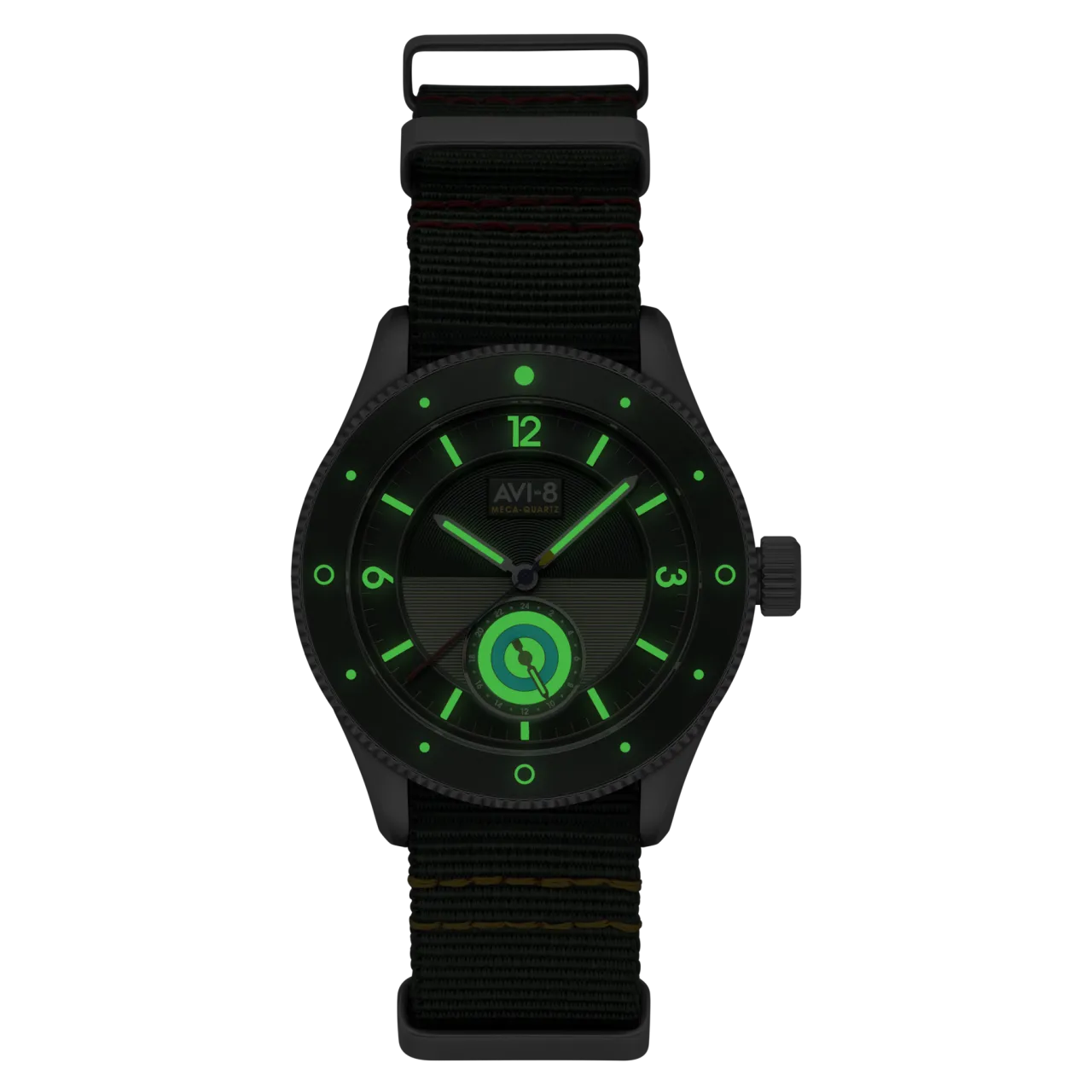 AVI-8 Flyboy Airmaster Sector Meca-Quartz Vert Green AV411202 detay görseli 3