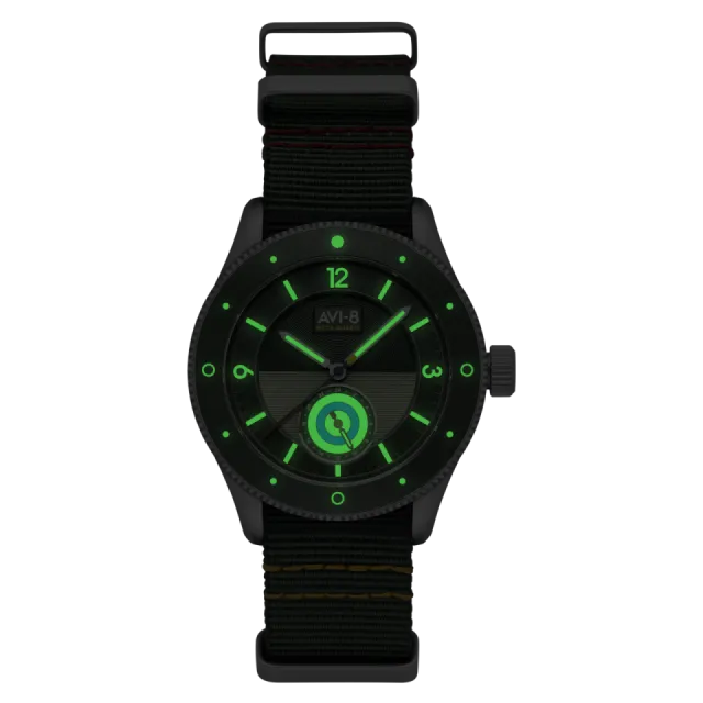 AVI-8 Flyboy Airmaster Sector Meca-Quartz Vert Green AV411202 Görsel 4