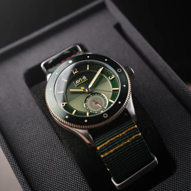 AVI-8 Flyboy Airmaster Sector Meca-Quartz Vert Green AV411202 Görsel 11