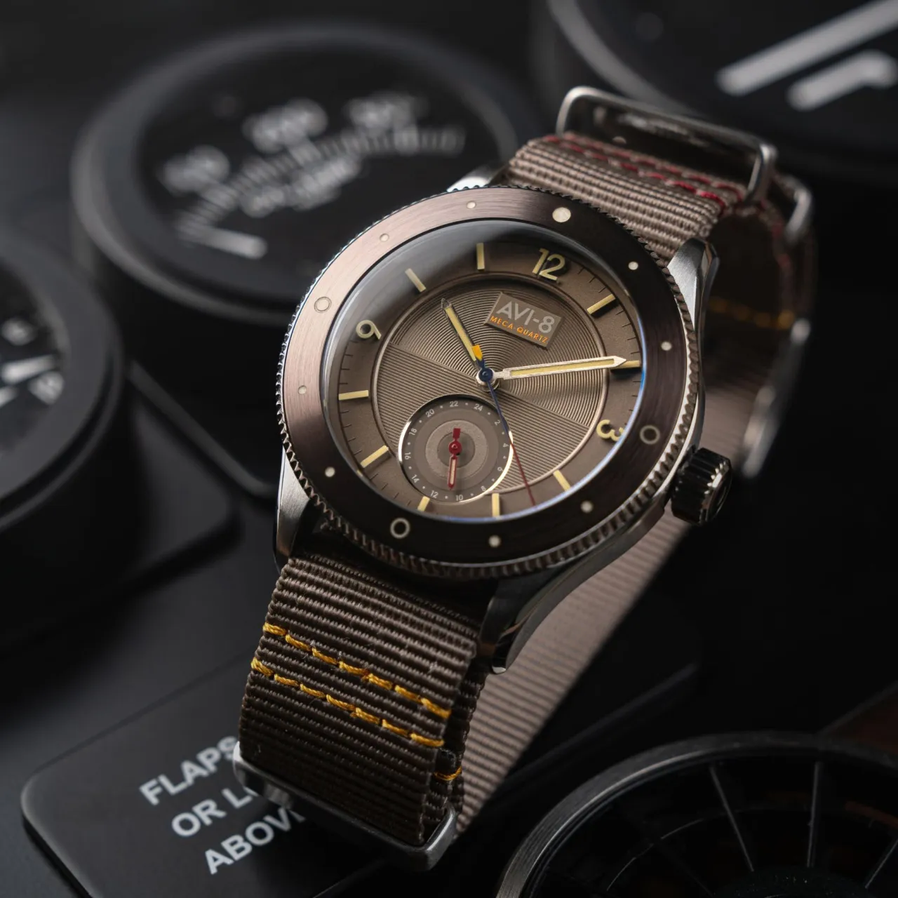 AVI-8 Flyboy Airmaster Sector Meca-Quartz Grey AV411203 detay görseli 2