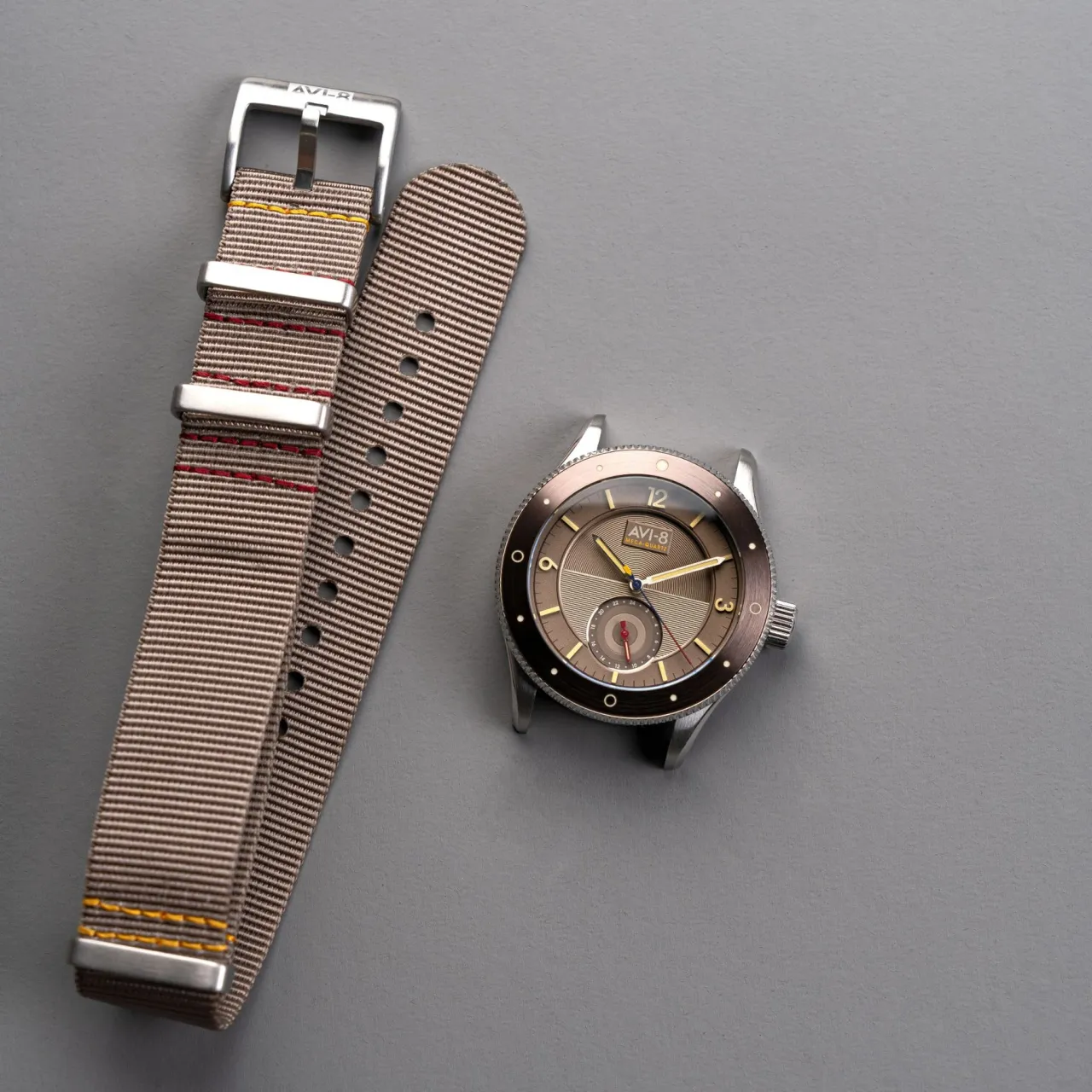 AVI-8 Flyboy Airmaster Sector Meca-Quartz Grey AV411203 detay görseli 4