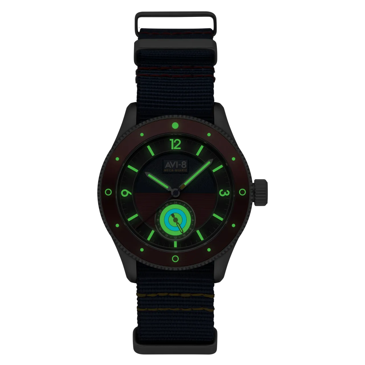 AVI-8 Flyboy Airmaster Sector Meca-Quartz Navy Blue AV411204 detay görseli 3