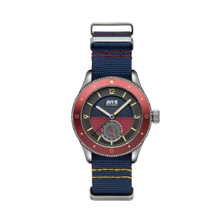 AVI-8 Flyboy Airmaster Sector Meca-Quartz Navy Blue AV411204