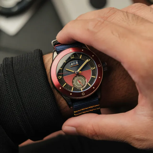 AVI-8 Flyboy Airmaster Sector Meca-Quartz Navy Blue AV411204 Görsel 3