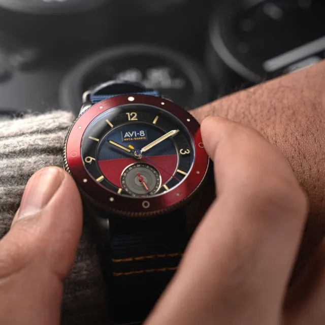 AVI-8 Flyboy Airmaster Sector Meca-Quartz Navy Blue AV411204 Görsel 7