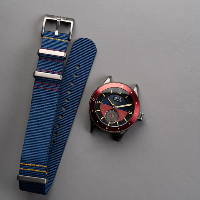 AVI-8 Flyboy Airmaster Sector Meca-Quartz Navy Blue AV411204 Görsel 9