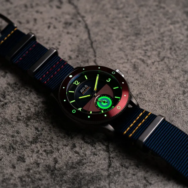 AVI-8 Flyboy Airmaster Sector Meca-Quartz Navy Blue AV411204 Görsel 13