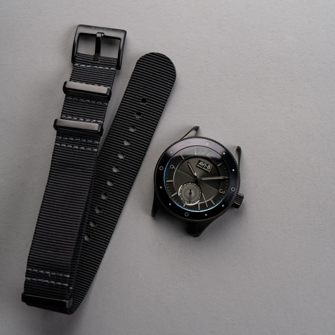 AVI-8 Flyboy Airmaster Sector Meca-Quartz Black AV411205 detay görseli 4