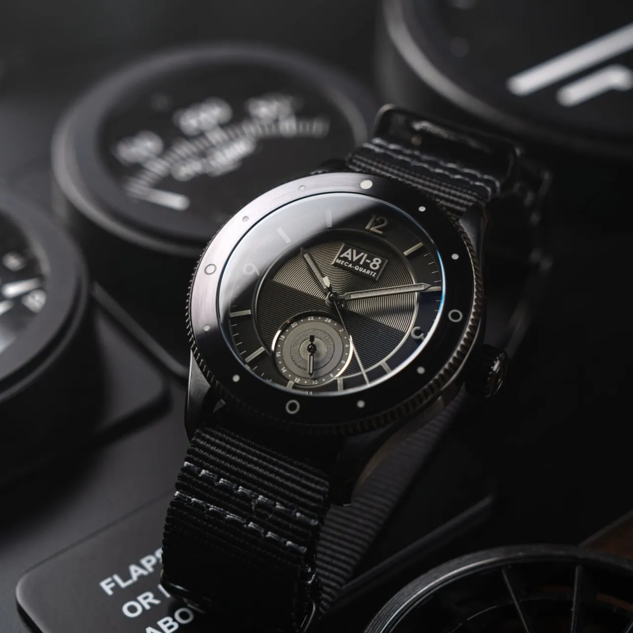 AVI-8 Flyboy Airmaster Sector Meca-Quartz Black AV411205 detay görseli 5