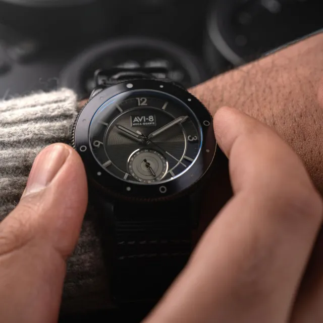 AVI-8 Flyboy Airmaster Sector Meca-Quartz Black AV411205 Görsel 3