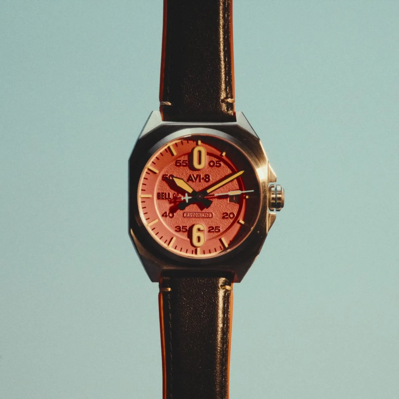 AVI-8 Bell X-1 Machbuster Automatic Retro Orange AV411502 detay görseli 1