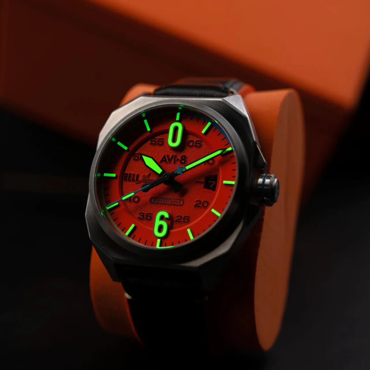AVI-8 Bell X-1 Machbuster Automatic Retro Orange AV411502 detay görseli 4