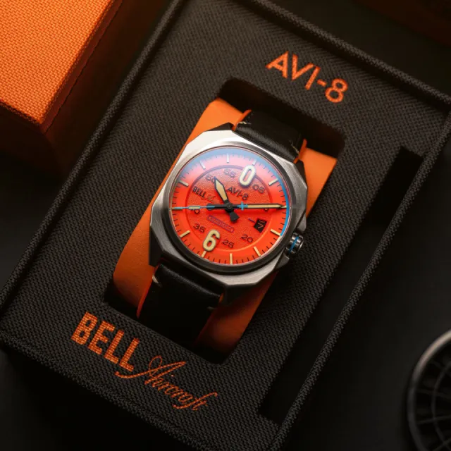 AVI-8 Bell X-1 Machbuster Automatic Retro Orange AV411502 Görsel 9