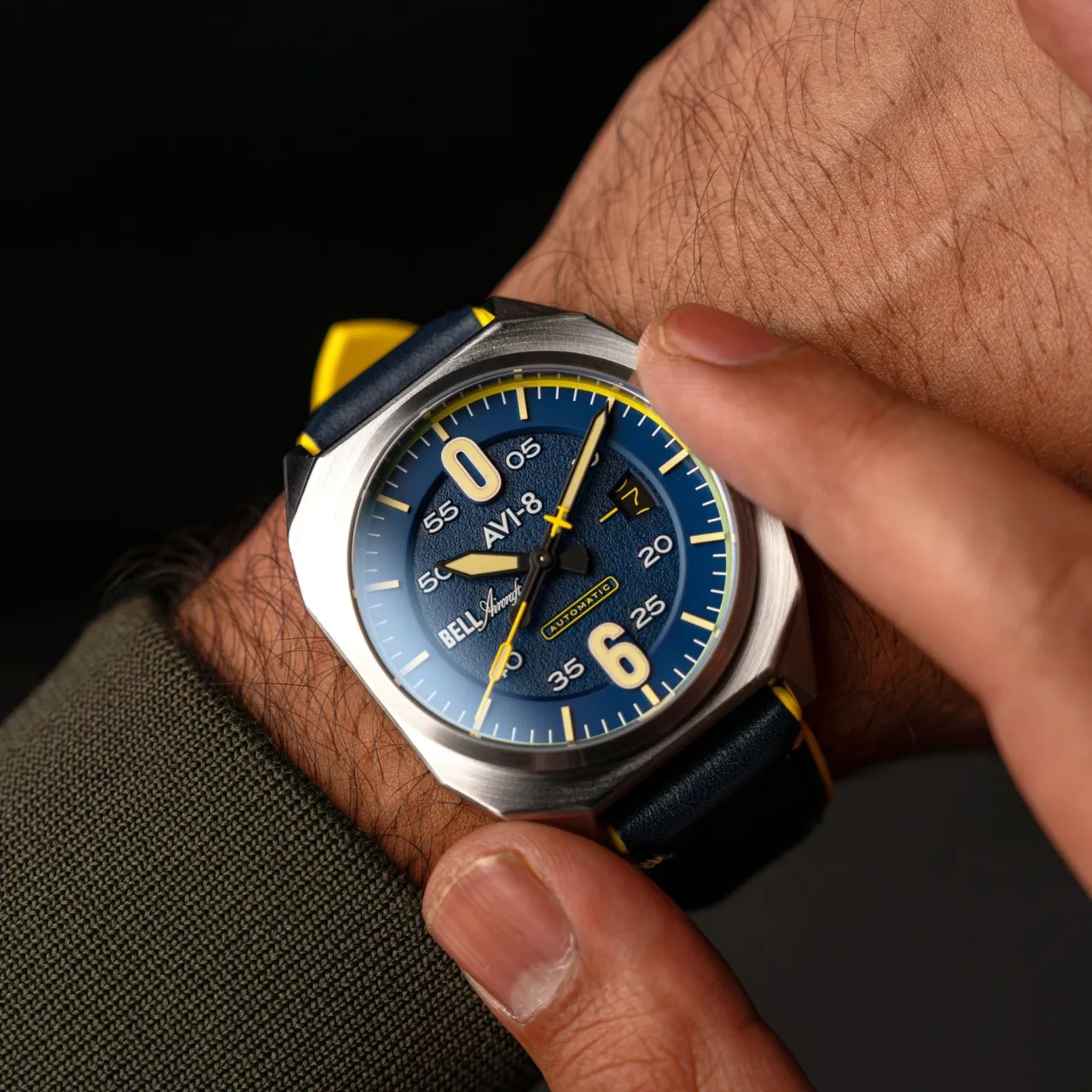 AVI-8 Bell X-1 Machbuster Automatic Blue AV411503 detay görseli 2