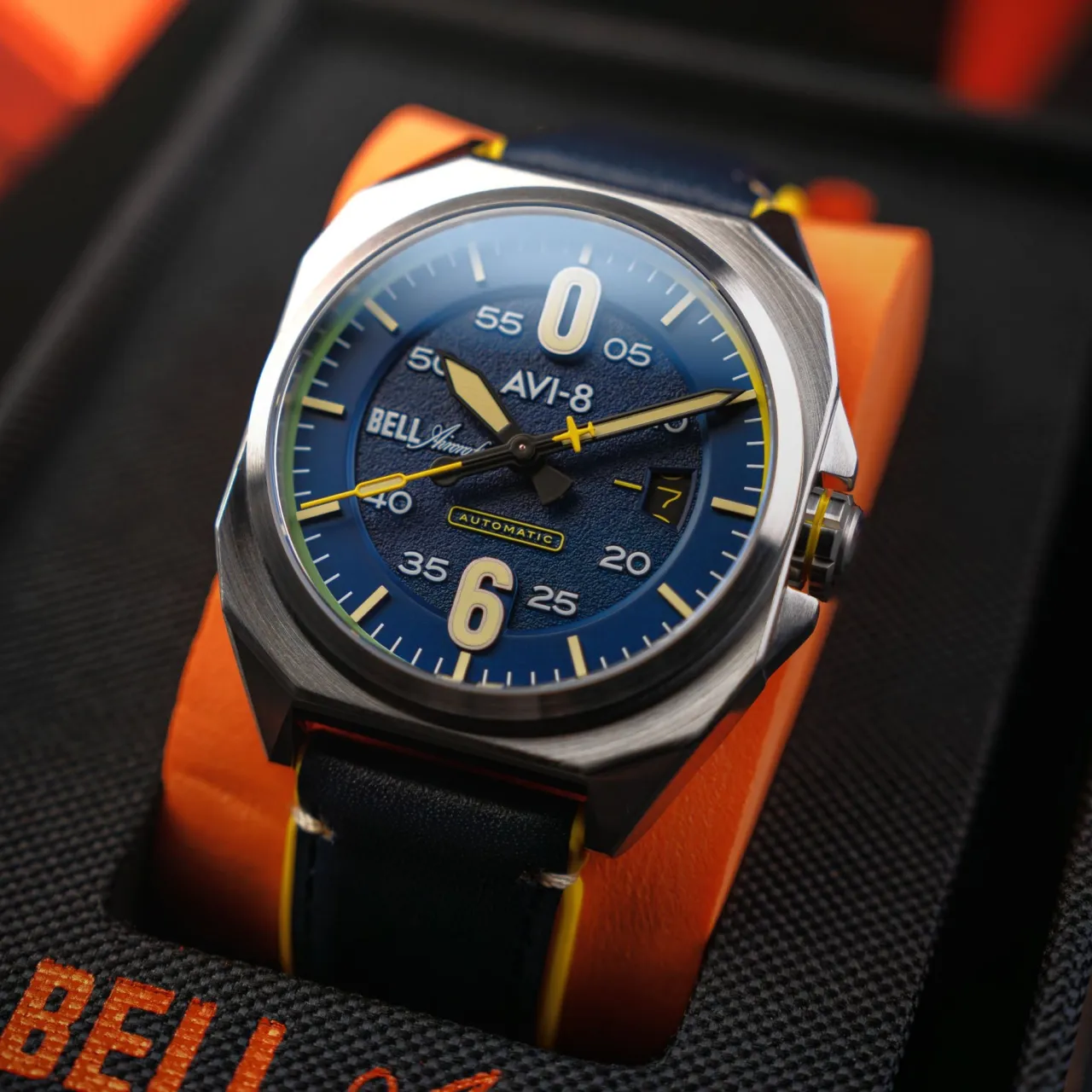 AVI-8 Bell X-1 Machbuster Automatic Blue AV411503 detay görseli 3