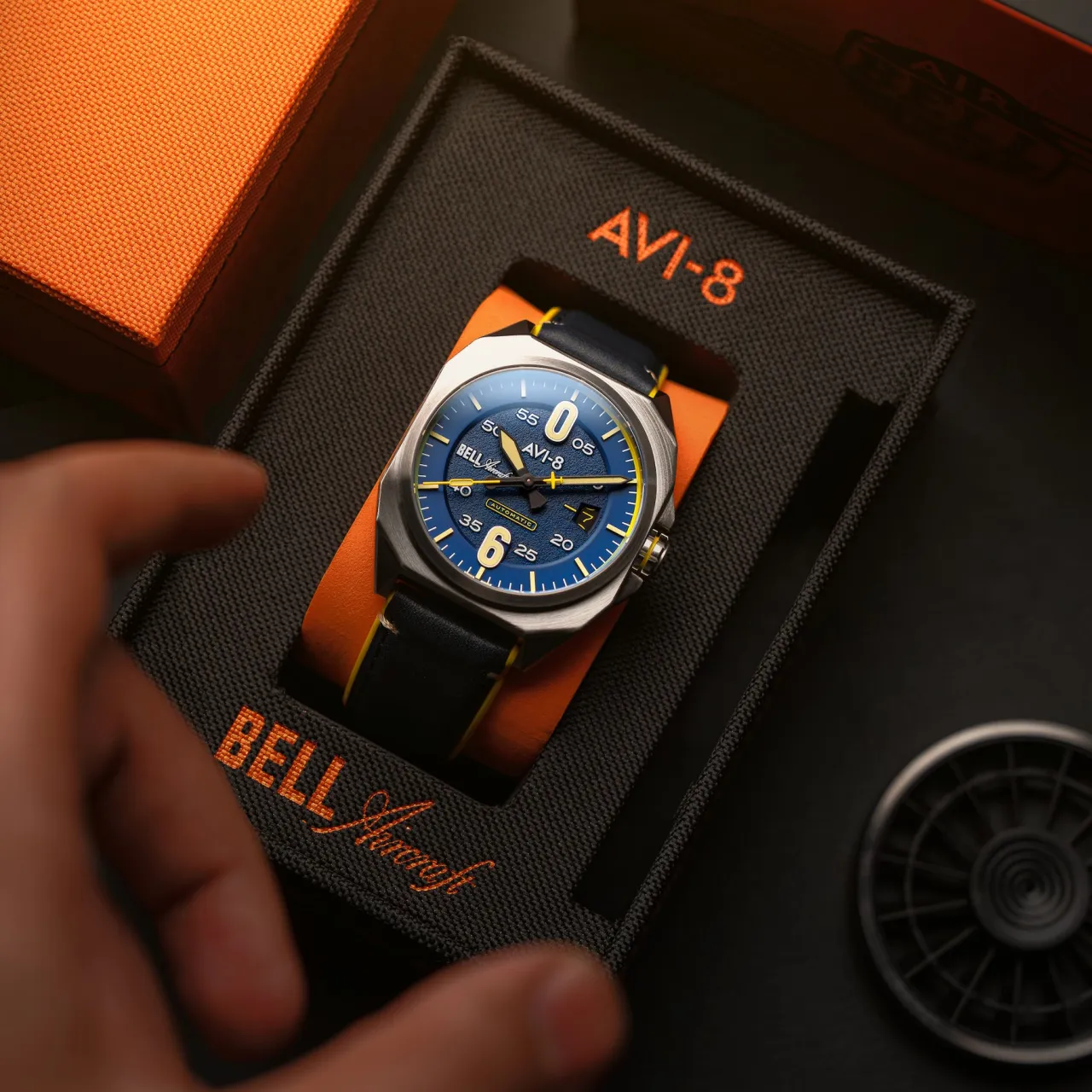 AVI-8 Bell X-1 Machbuster Automatic Blue AV411503 detay görseli 5
