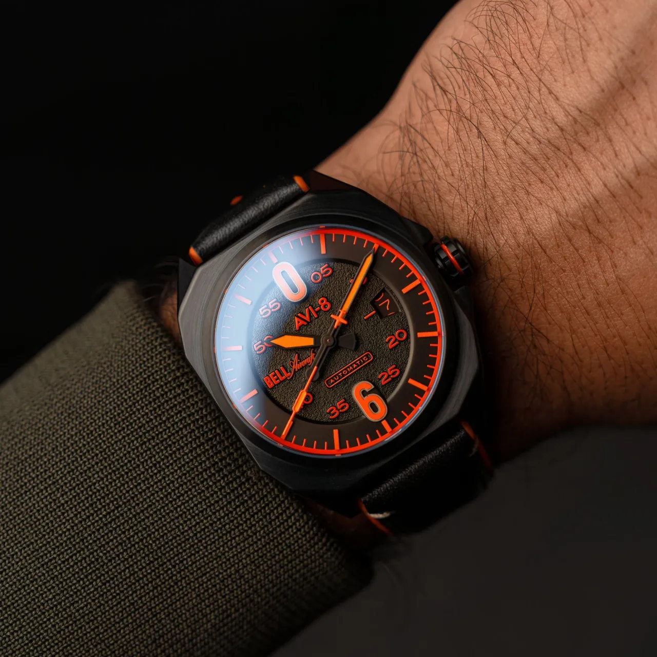 AVI-8 Bell X-1 Machbuster Automatic Black AV411504 detay görseli 2
