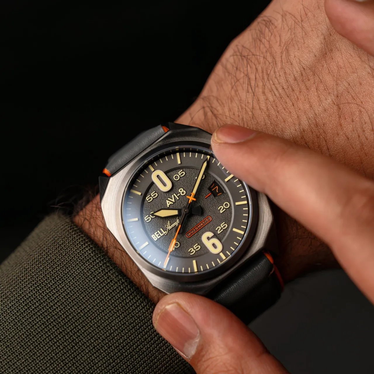 AVI-8 Bell X-1 Machbuster Automatic Grey AV411506 detay görseli 2