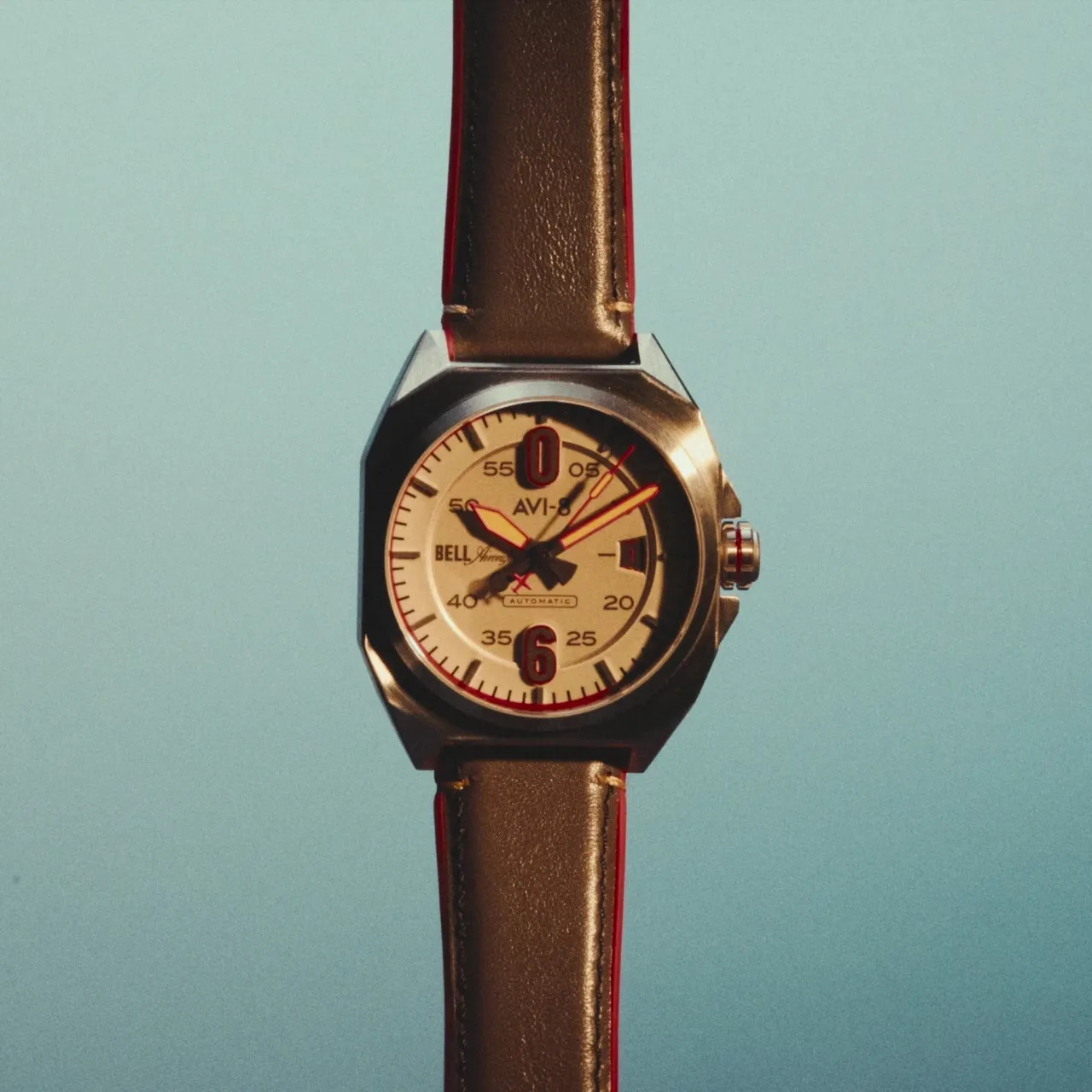 AVI-8 Bell X-1 Machbuster Automatic Desert Khaki AV411507 detay görseli 1