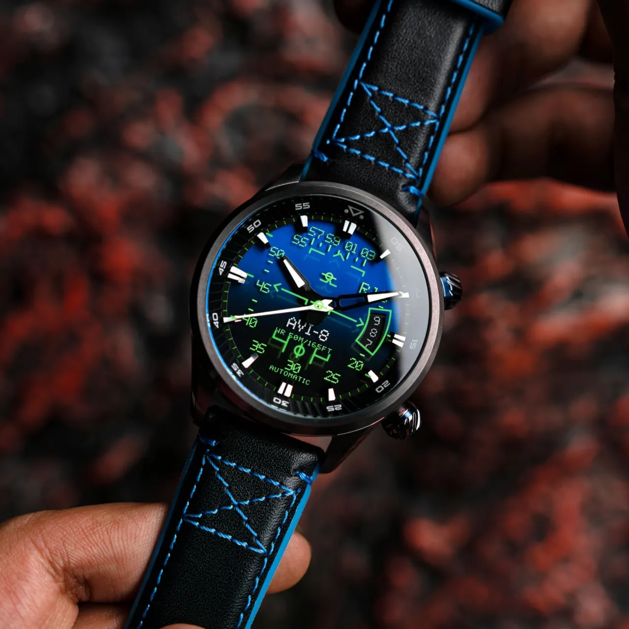 AVI-8 Hawker Harrier HUD Automatic Gradient Blue AV411701 detay görseli 3