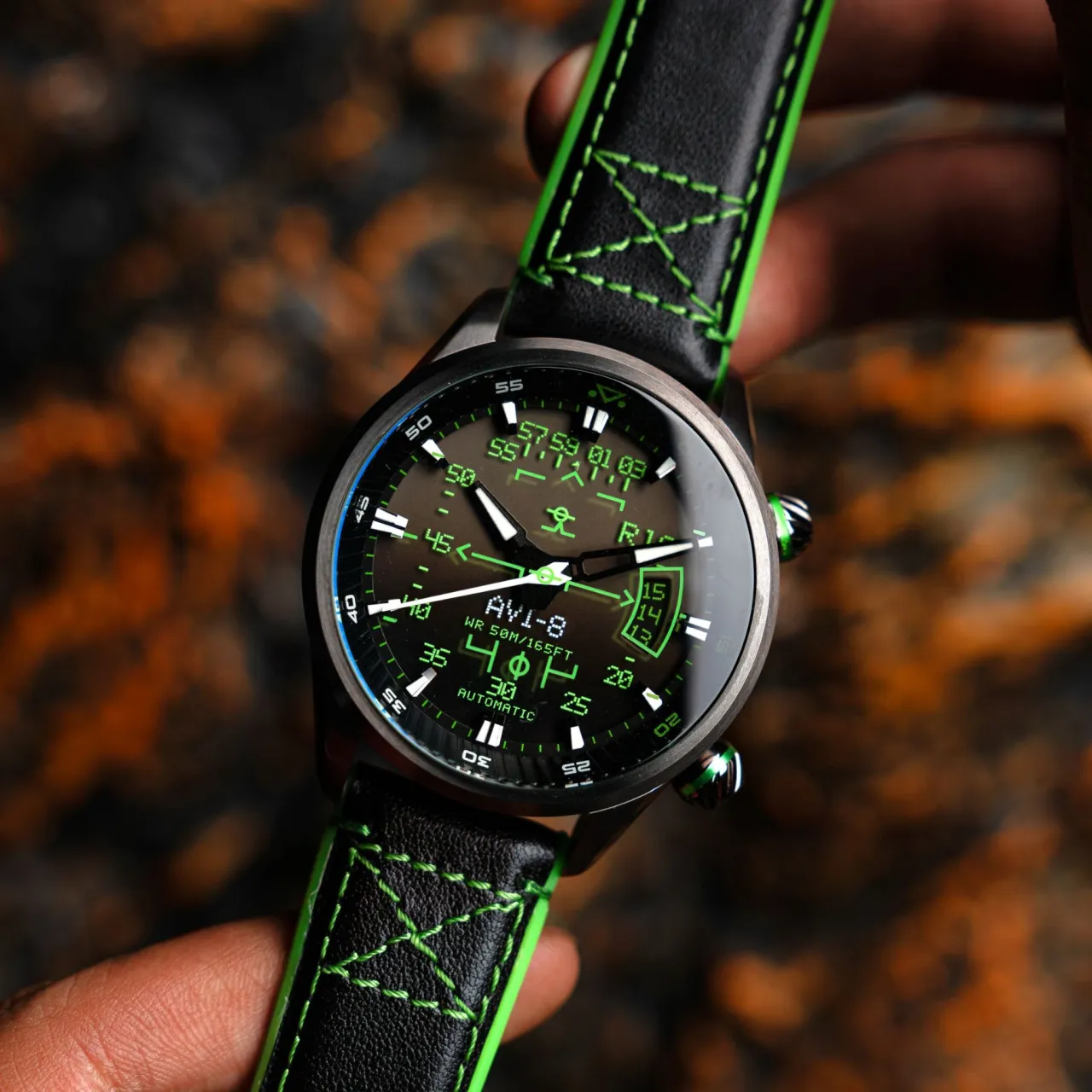 AVI-8 Hawker Harrier HUD Automatic Gradient Black AV411702 detay görseli 2