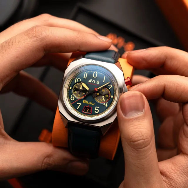 AVI-8 Bell X-1 Machbuster Chronograph Aviation Blue AV411801 Görsel 6