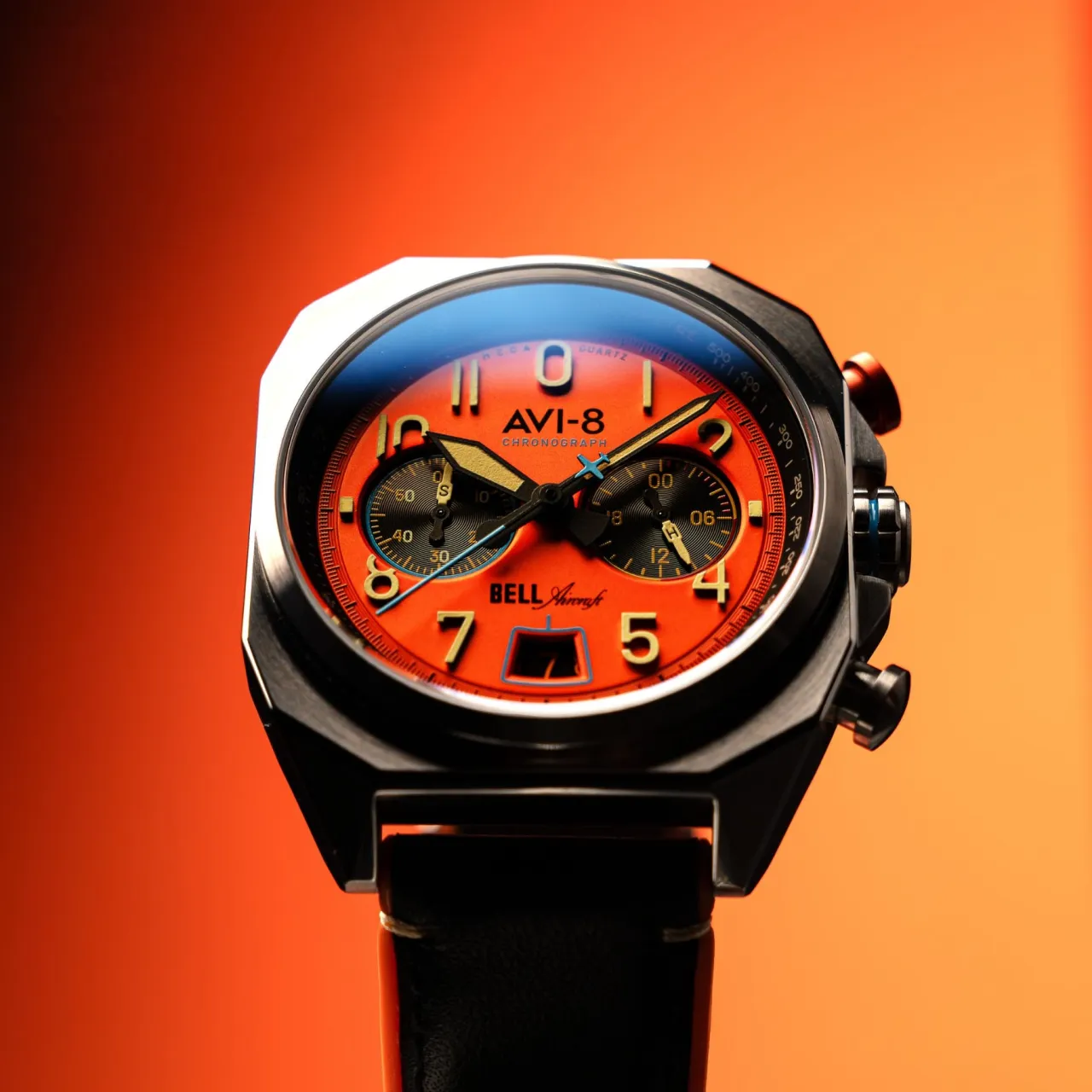 AVI-8 Bell X-1 Machbuster Chronograph Rusty Orange AV411802 detay görseli 4