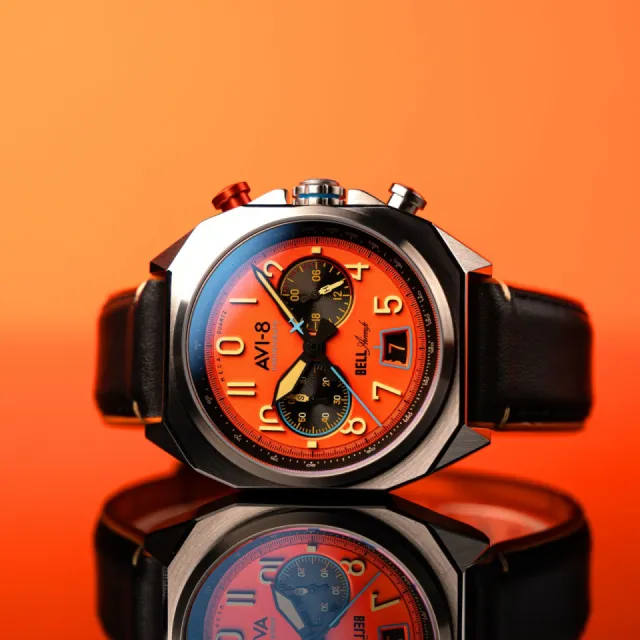 AVI-8 Bell X-1 Machbuster Chronograph Rusty Orange AV411802 Görsel 8