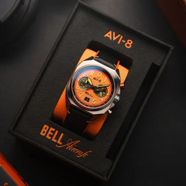AVI-8 Bell X-1 Machbuster Chronograph Rusty Orange AV411802 Görsel 11