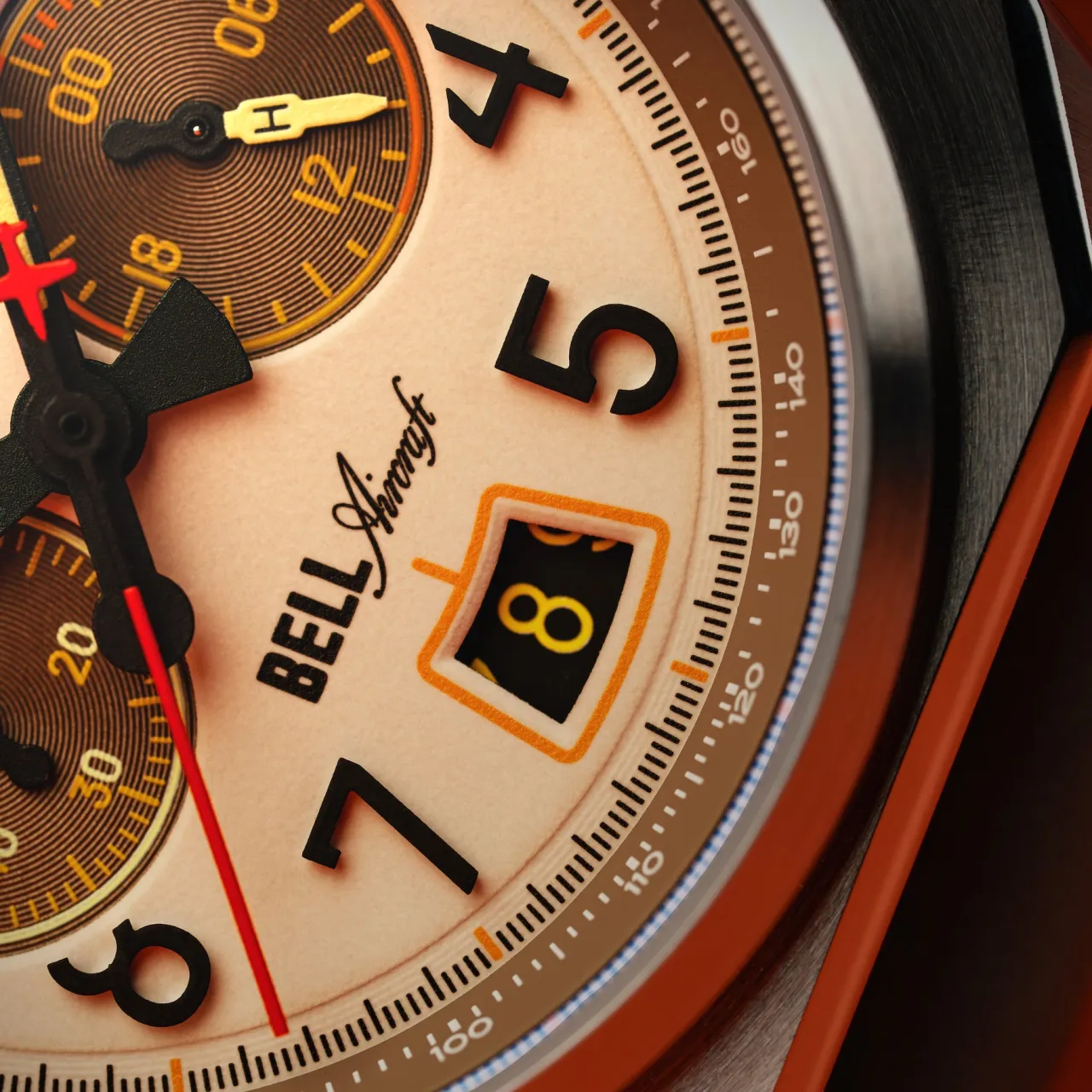 AVI-8 Bell X-1 Machbuster Chronograph Camel Brown AV411803 detay görseli 5