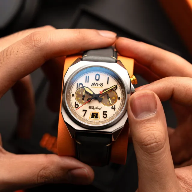 AVI-8 Bell X-1 Machbuster Chronograph Camel Brown AV411803 Görsel 8