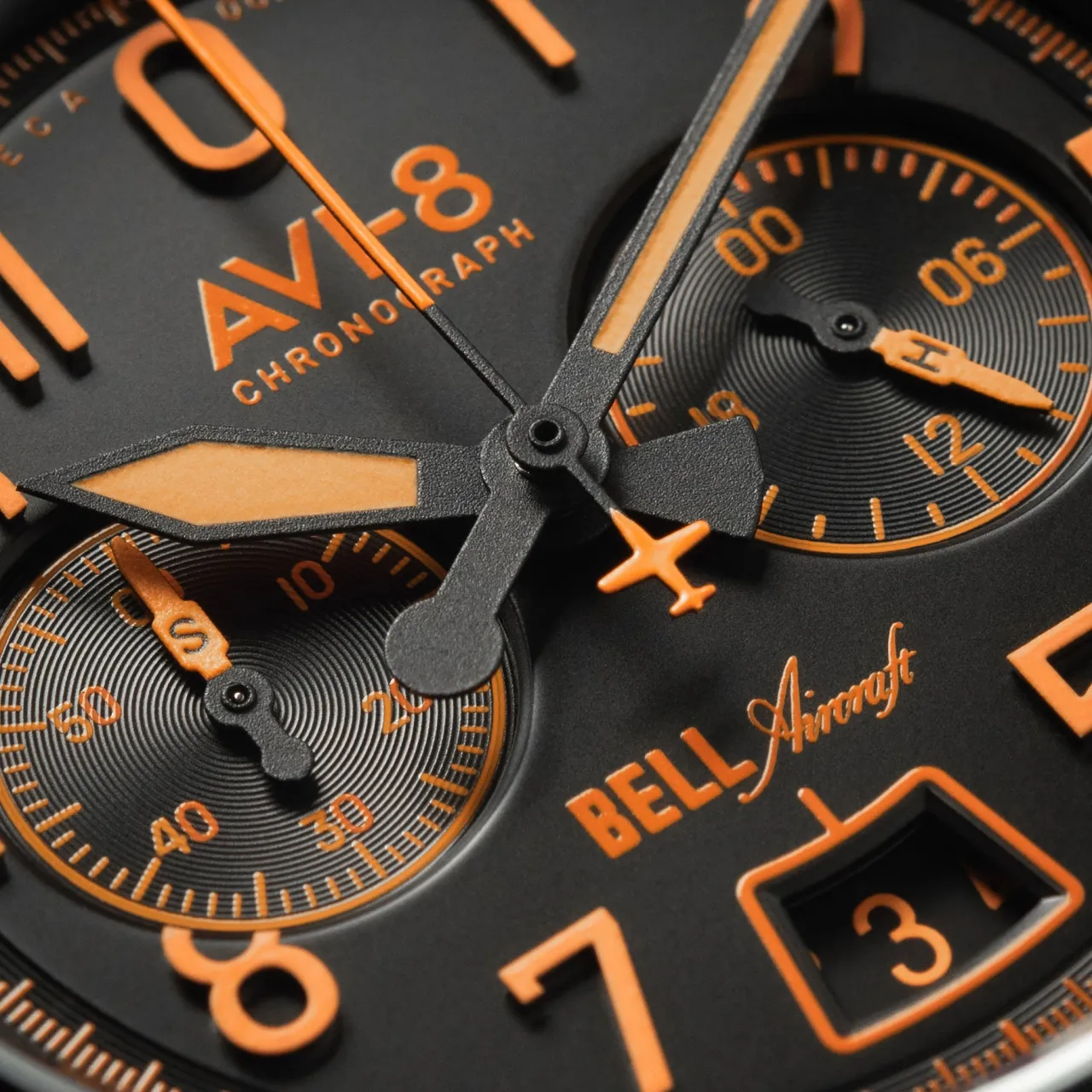 AVI-8 Bell X-1 Machbuster Chronograph Super Sonic Black AV411804 detay görseli 5
