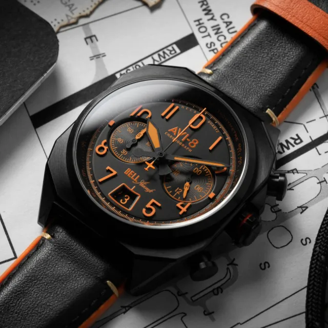 AVI-8 Bell X-1 Machbuster Chronograph Super Sonic Black AV411804 Görsel 8