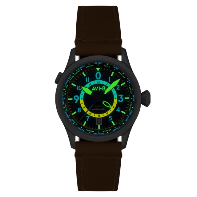 AVI-8 Flyboy Wingman Worldtimer GMT Automatic Blue AV412001 Görsel 4