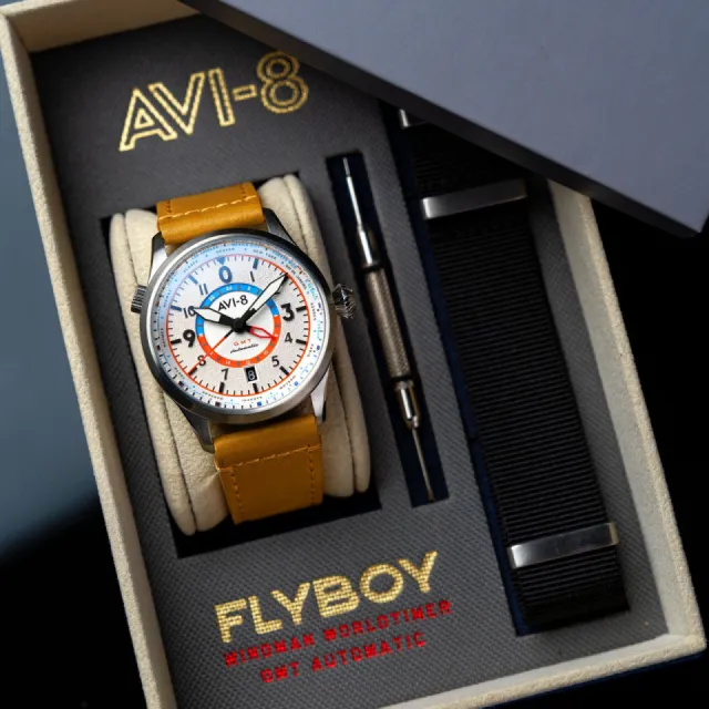 AVI-8 Flyboy Wingman Worldtimer GMT Automatic Sand Green AV412002 Görsel 7
